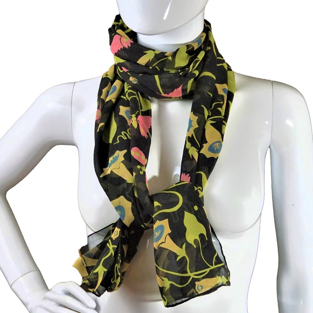 Butterfly Print Scarf | Head Wrap |